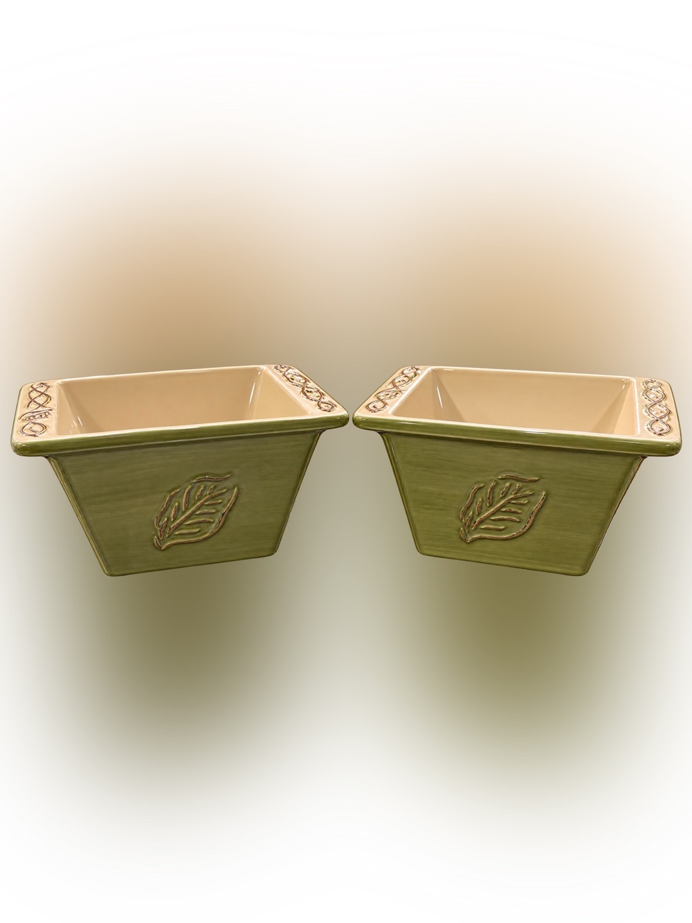 Tastefully Simple Host Collection Olive Green Host Collection Set of 2